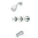 preview thumbnail 9 of 15, Victorian Three-Handle Tub and Shower Faucet Polished Chrome