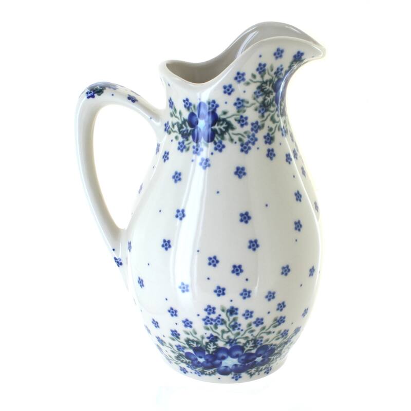 Blue Rose Polish Pottery 341 Vena Pitcher