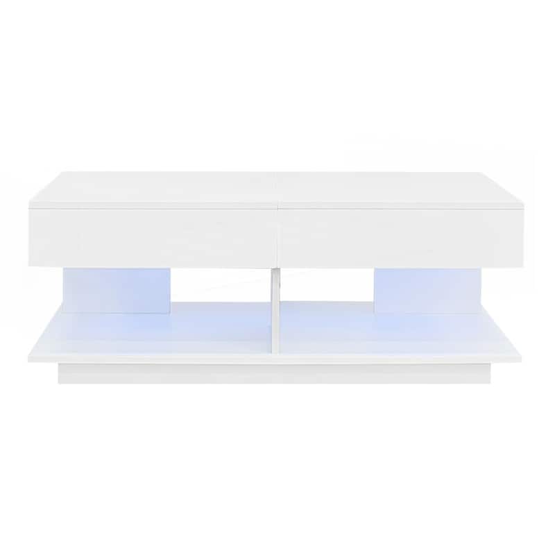 Efficient Central Coffee Table with Multiple Storage Compartments