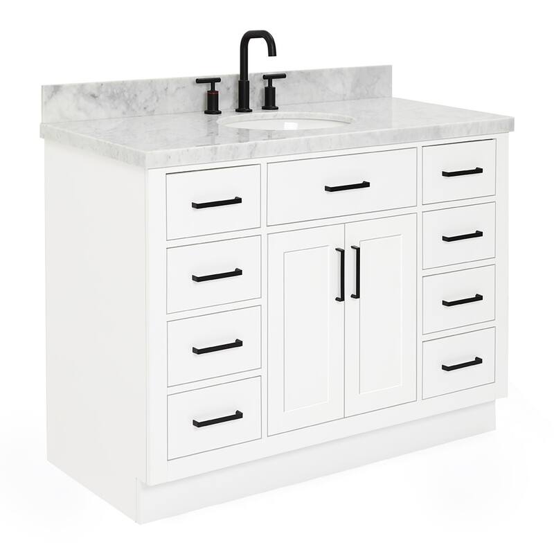Ariel T049SCWOVO Hepburn 49" Free Standing Single Basin Vanity Set