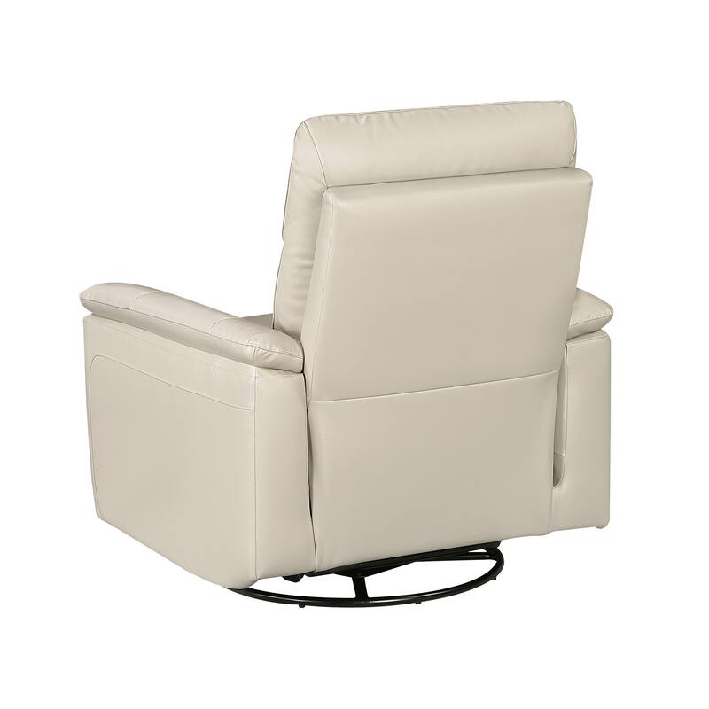 Koa 35" Leather Swivel Glider Reclining Chair - Gentle Gliding Motion