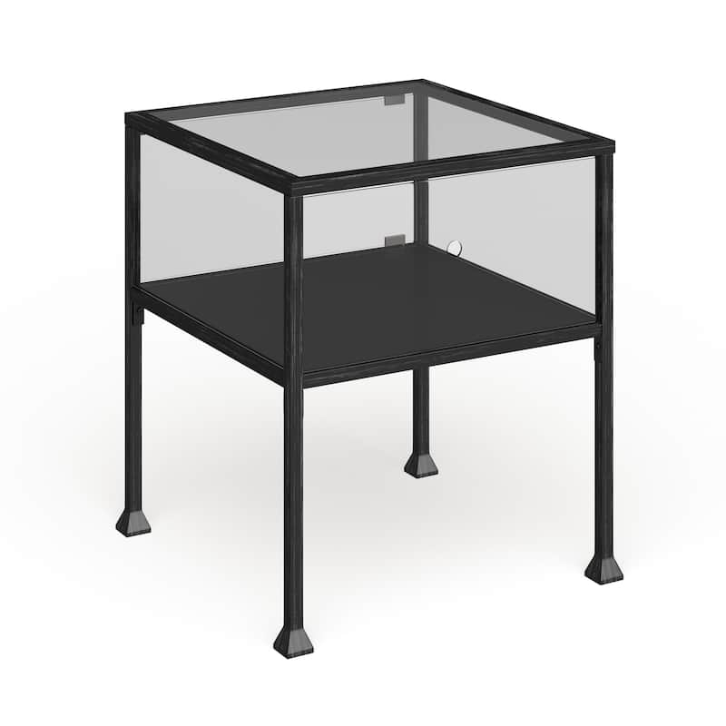 SEI Furniture Glenn Glass Display/ Terrarium Side Table