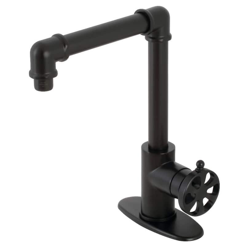 Kingston Brass Belknap Single-Handle 1-Hole Deck Mount Bathroom Faucet with Push Pop-Up