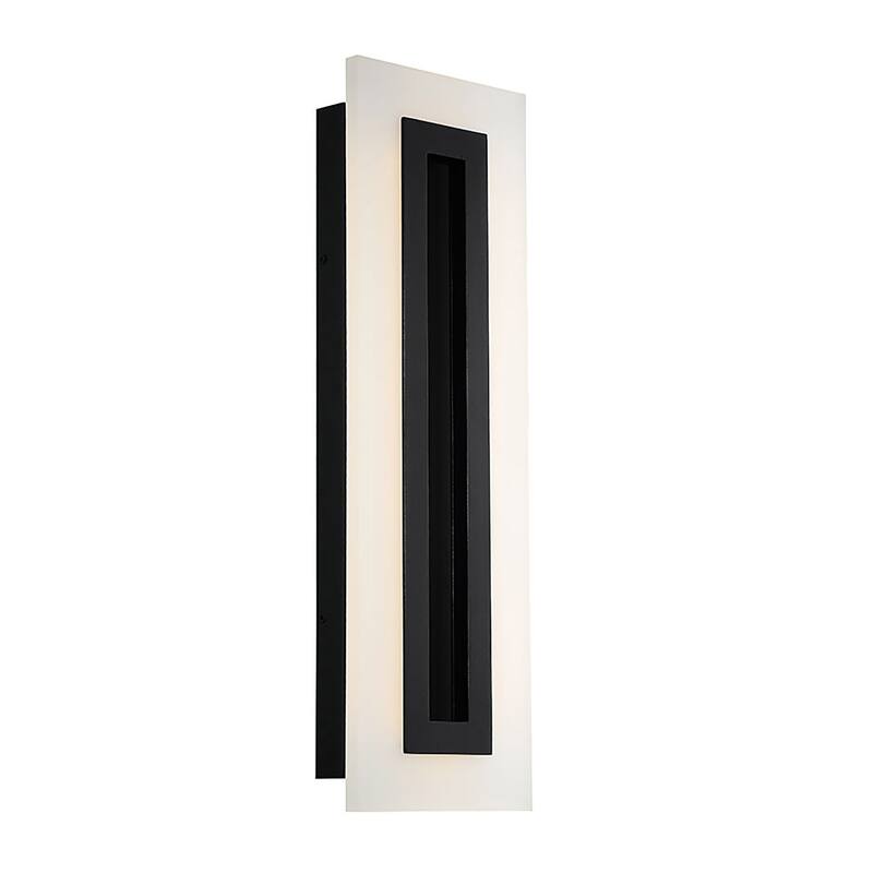 Shadow 17in LED Indoor or Outdoor Wall Light 3000k in Black - Black - 24-inch