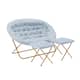 Option Aqua Fabric/Soft Gold Frame
