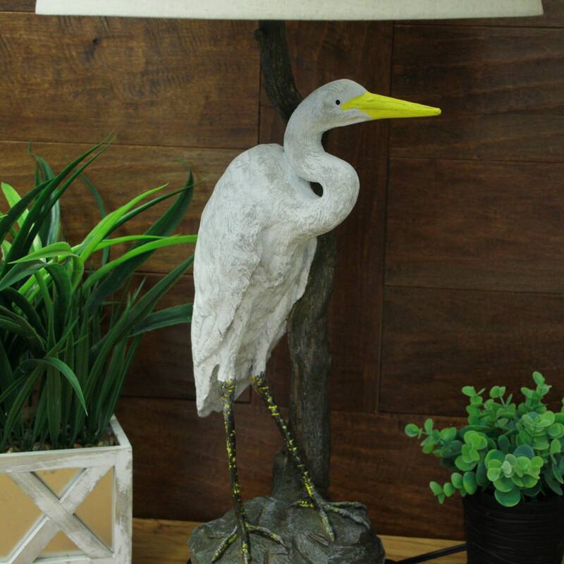 Set Of 2 Heron Table Lamps - 30.5" High - Coastal Bedroom Decor - 30.5 X 14.5 X 14.5 inches