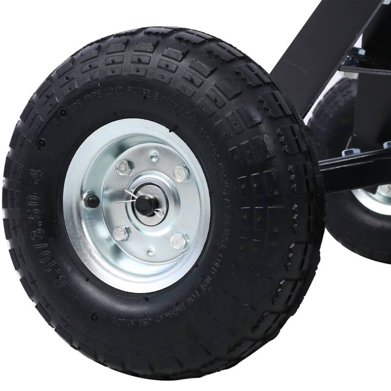 Multifunctional trailer dolly with 10-inch pneumatic tires, 600 lbs capacity