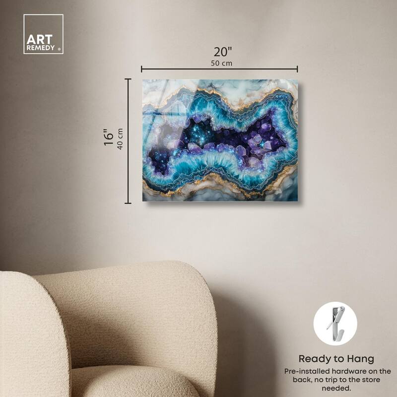 Stellar Shard Core Acrylic by Art Remedy, Ready to Hang