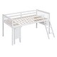 preview thumbnail 12 of 16, Multi-function Sturdy Wooden Twin Size Loft Bed With Removable Desk and Cabinet