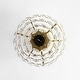 preview thumbnail 9 of 23, WINGBO Small Crystal Ceiling Light Fixture Mini Semi Flush Mount...