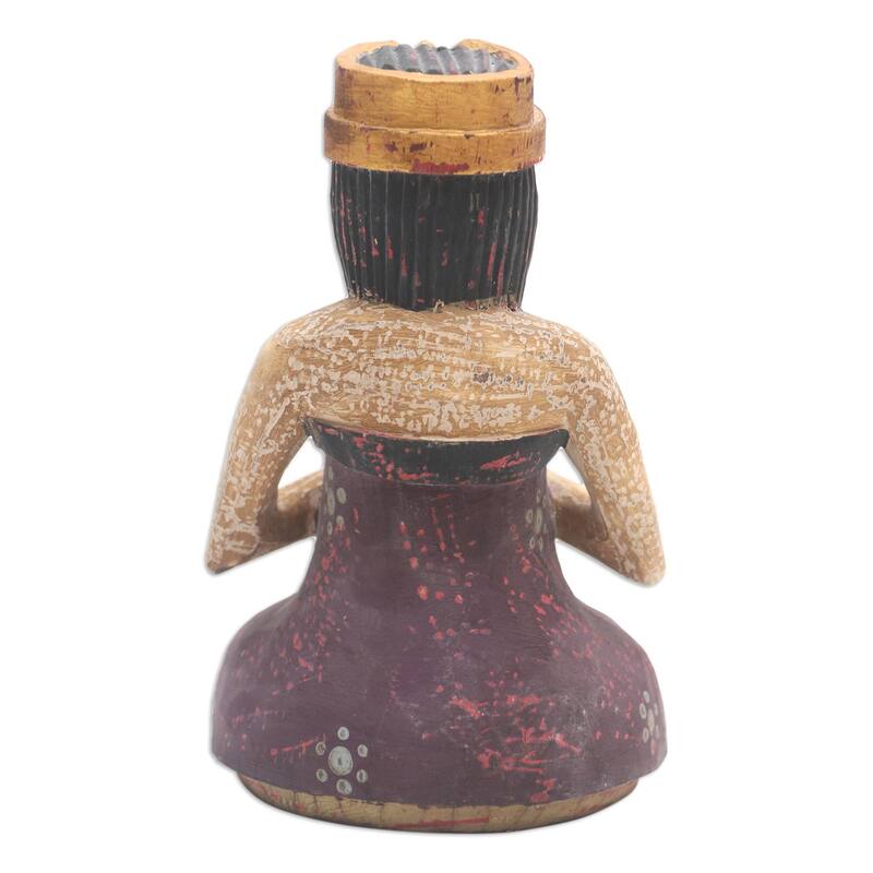 Novica Handmade Morning Healing Wood Statuette