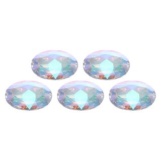 5 Pcs Acrylic Flat Back Rhinestones 2 Inch Round Artificial Gemstone ...