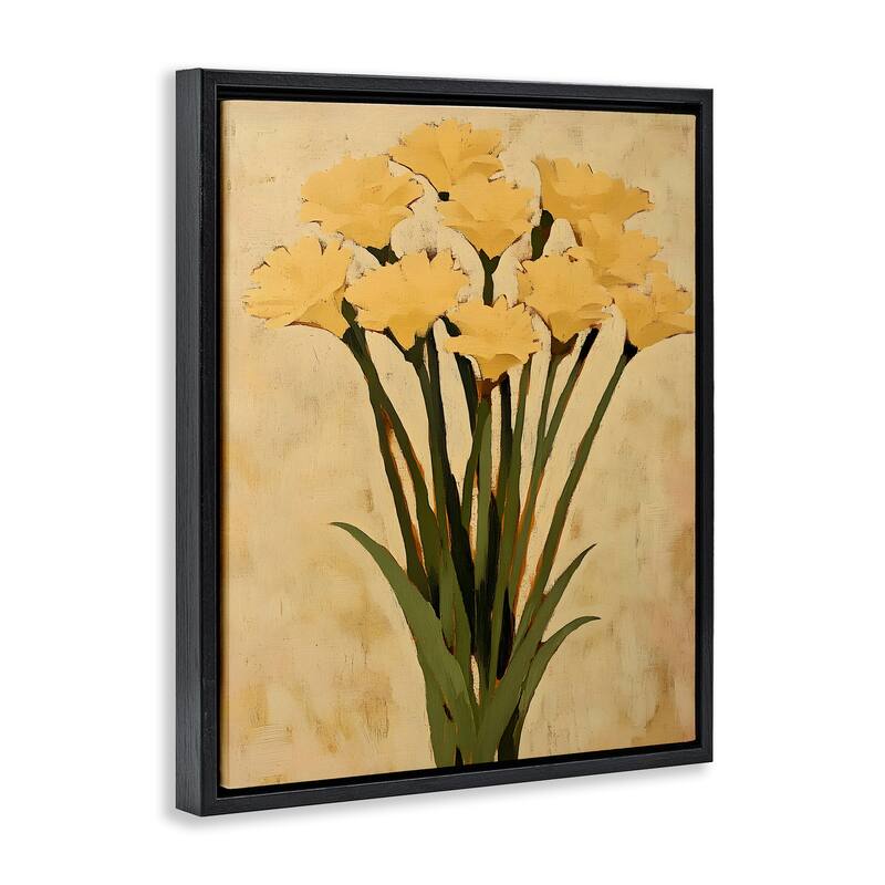 Stupell Hand Picked Daffodils Framed Floater Canvas Wall Art Design By Franklyn Gregory