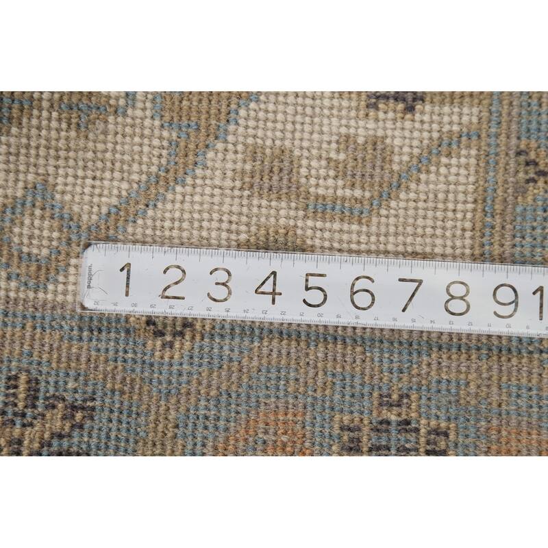 All-Over Oushak Indian Runner Rug Handmade Wool Carpet - 2'7"x 7'8"