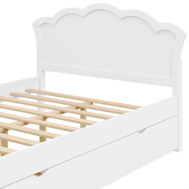 Platform Bed with Dual Underbed Drawers by Harper&Bright Designs