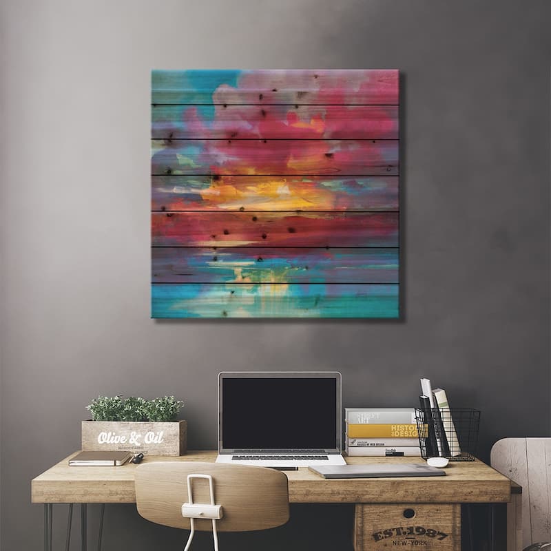 Loch Lomond Sky Print On Wood by Scott Naismith - Multi-Color