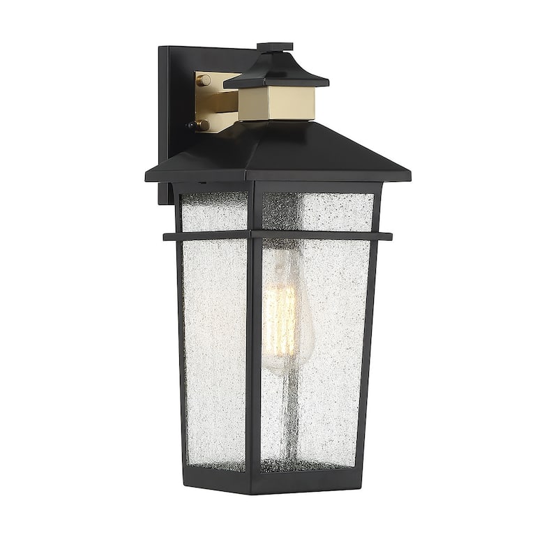 Savoy House 5-719 Kingsley 17" Tall Wall Sconce - Matte Black / Warm Brass