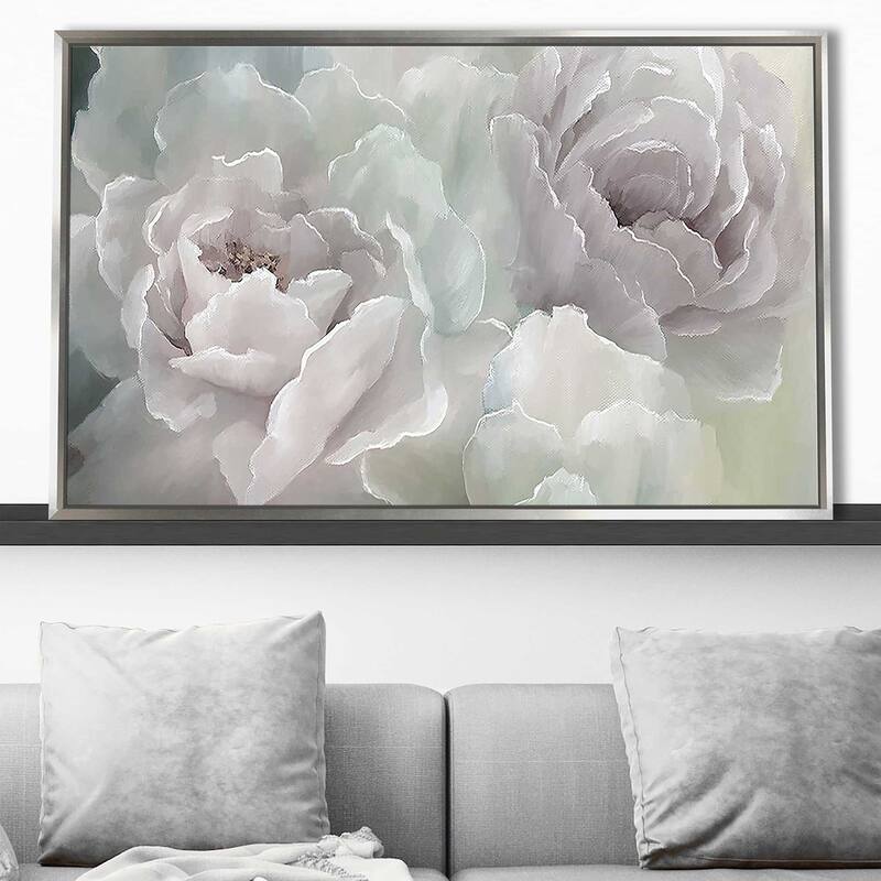 "Peony Lace" Print on Floating Canvas