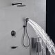 preview thumbnail 23 of 28, Wall Mount Tub Shower Faucet With Hand Shower Rainfall Shower System Set With Tub Spout Pressure Balance 10 Inch Shower Head Set