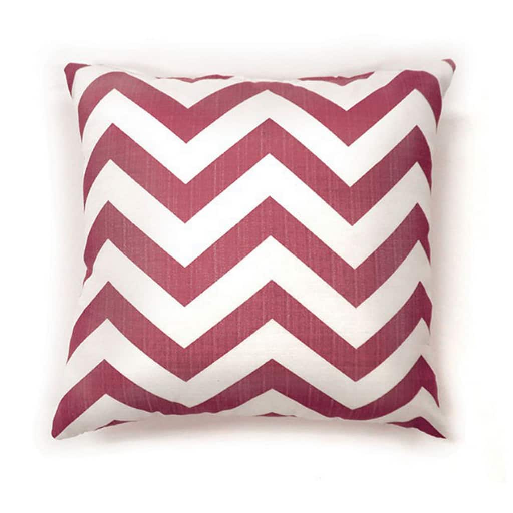 Zoe Contemporary Pillow, Red Chevron, Set of 2, Small