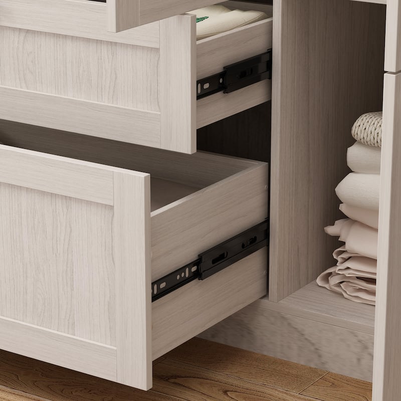 Modular Modern Glass Door Wardrobe:Storage Closet Solution Armoire