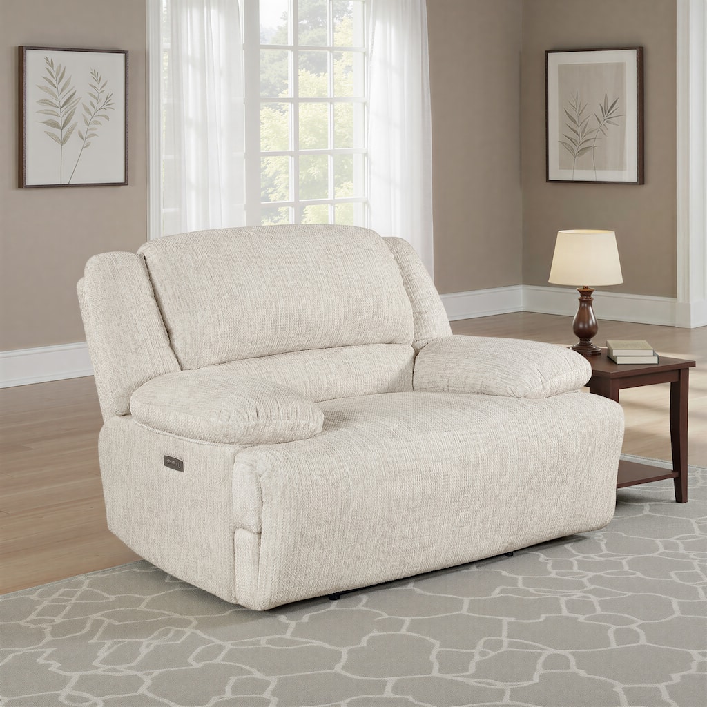 Vanta 57" Microfiber Power Reclining Chair with Tab Pull Motion