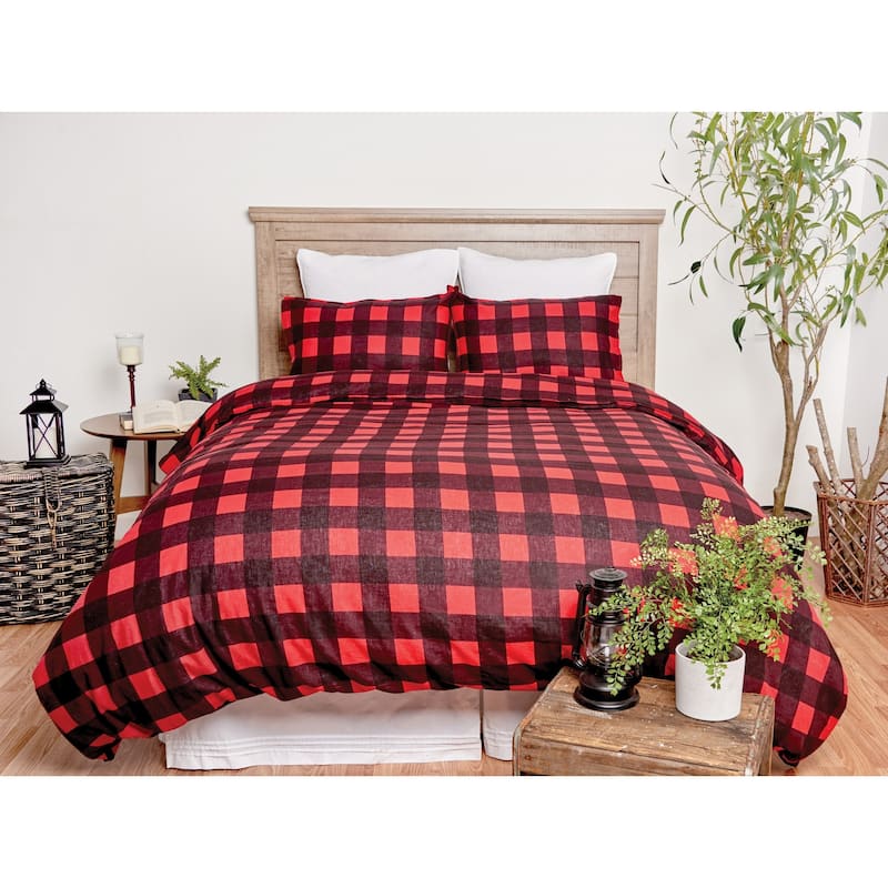 Buffalo Check Duvet - Red - Queen