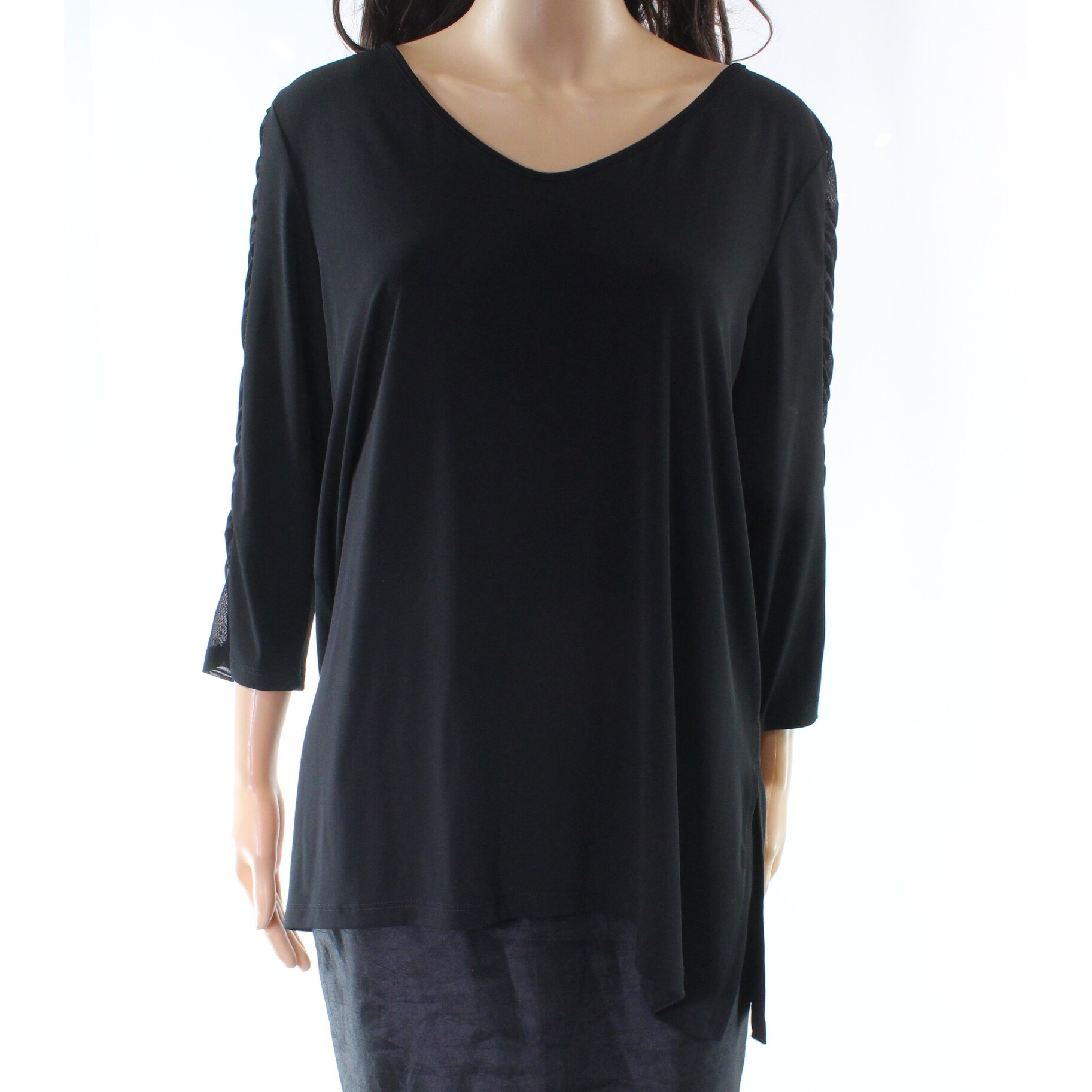 Shop Clara Sun Woo New Black Women S Size Large L Gathered Sleeve