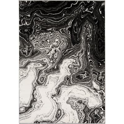 Madeline Mystic Black & Grey Area Rug