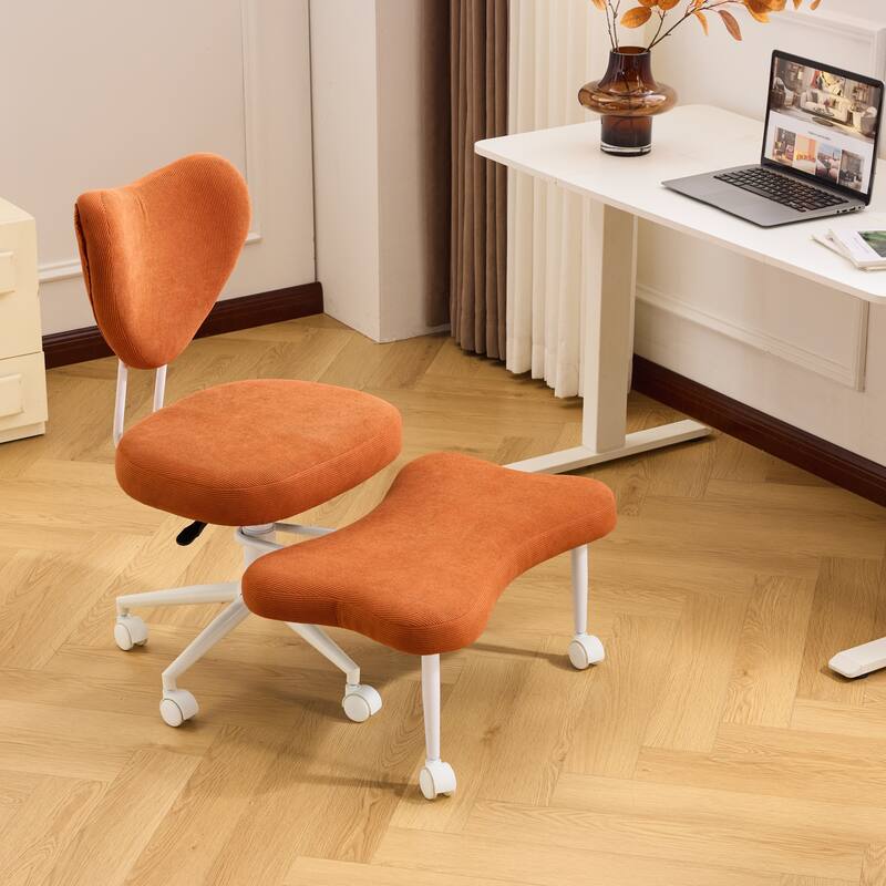 Meditation chair, an ergonomic cross-legged seating chair with lumbar support and a height-adjustable seat cushion