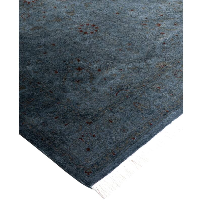 Overdyed One-of-a-Kind Hand-Knotted Area Rug - Gray - 3' 2" x 5' 3"