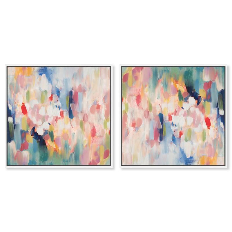 Assembled Color Pallete I Canvas by Art Remedy - 24" x 24" - Black