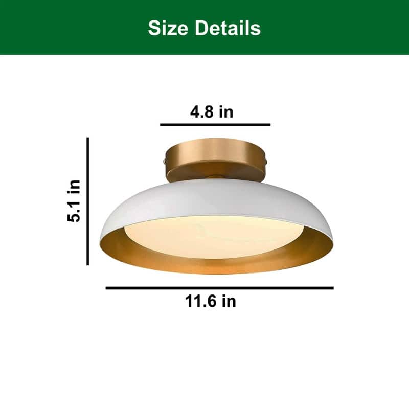 Led light fixture metal ceiling lighting white bedroom ceiling light
