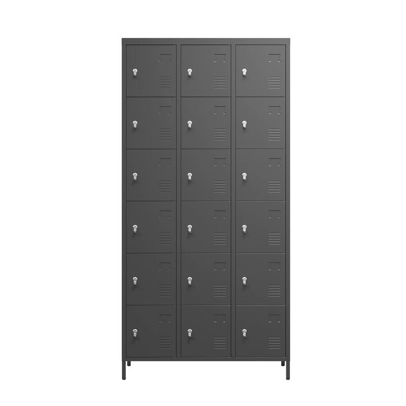 18 Door 72"H Metal Lockers With Lock