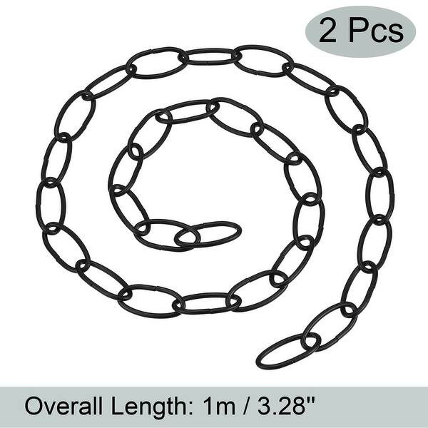 Pendant Light Fixture Chains 3.2mmx1m Chandelier Hanging Links Black