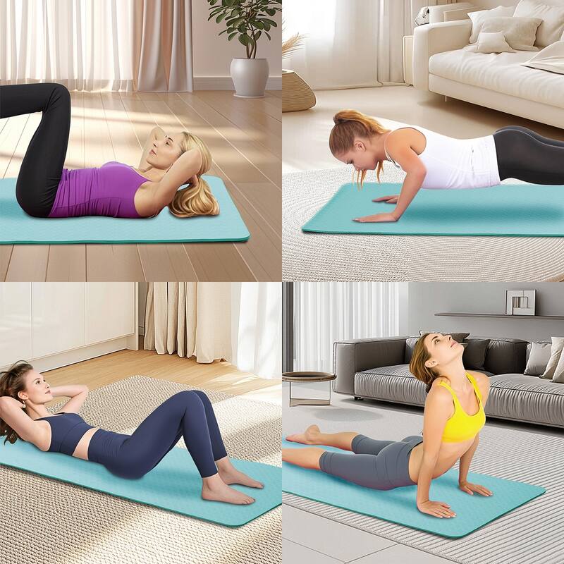 72"x24", Premium TPE Yoga Mat, Non-Slip Design for Fitness