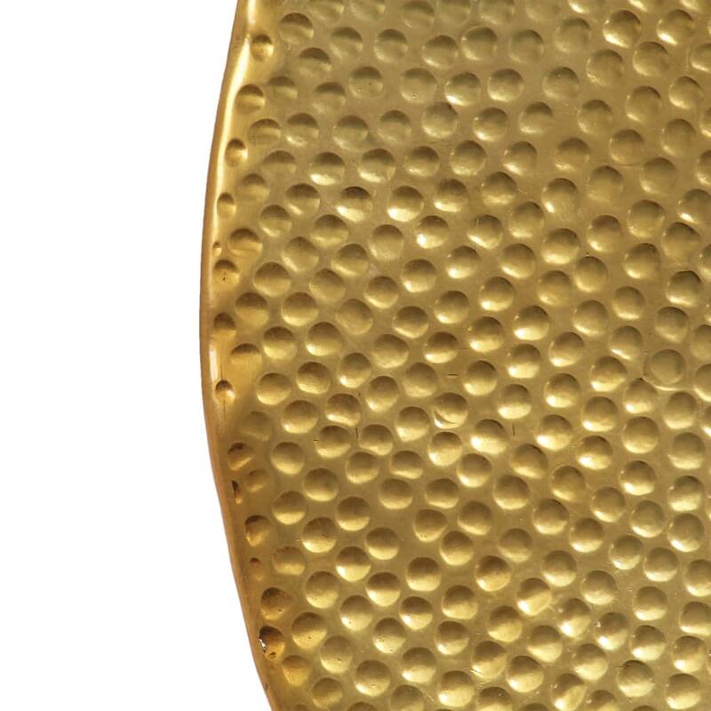 vidaXL Coffee Table Brass Hammered Aluminum Medium Decorative Inlays - 11.8 x 27.6 x 27.6