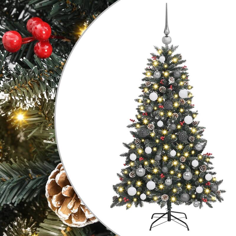 vidaXL Christmas Tree Decoration Artificial Xmas Tree with Stand Green PVC