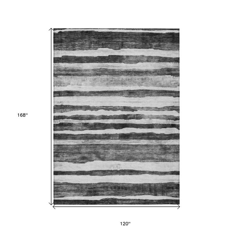 HomeRoots Striped Transitional Rectangle Outdoor Rug