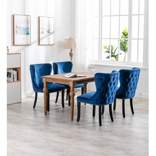 Wingback Chairs Vintage Dining Chairs with Nailhead Trim(Set of 2 ...