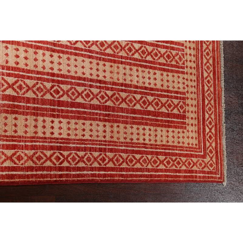 Tribal Gabbeh Kashkoli Oriental Wool Area Rug Handmade Office Carpet - 5'7" x 7'8"