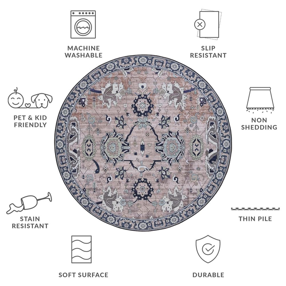 SAFAVIEH Tucson Easter Transitional Machine Washable Rug