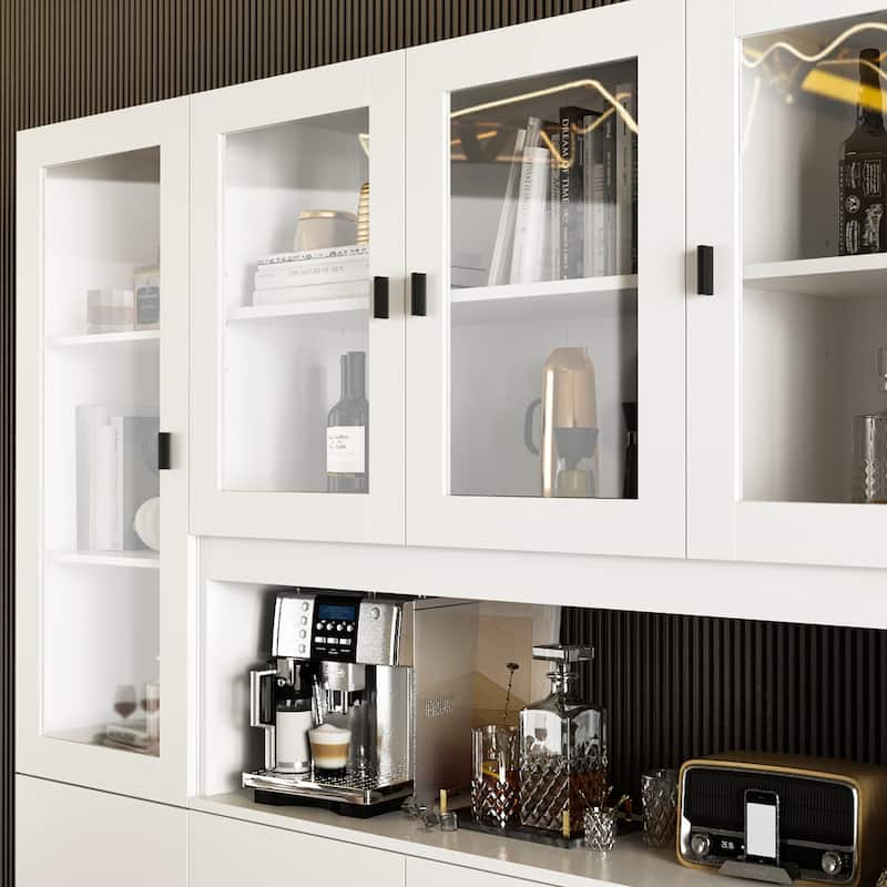 Timechee Combined Bookcase Kitchen Cabinet Display Cabinet Pantry