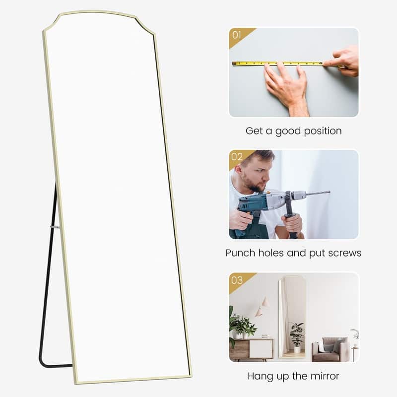 Large size modern arch mirror for home
