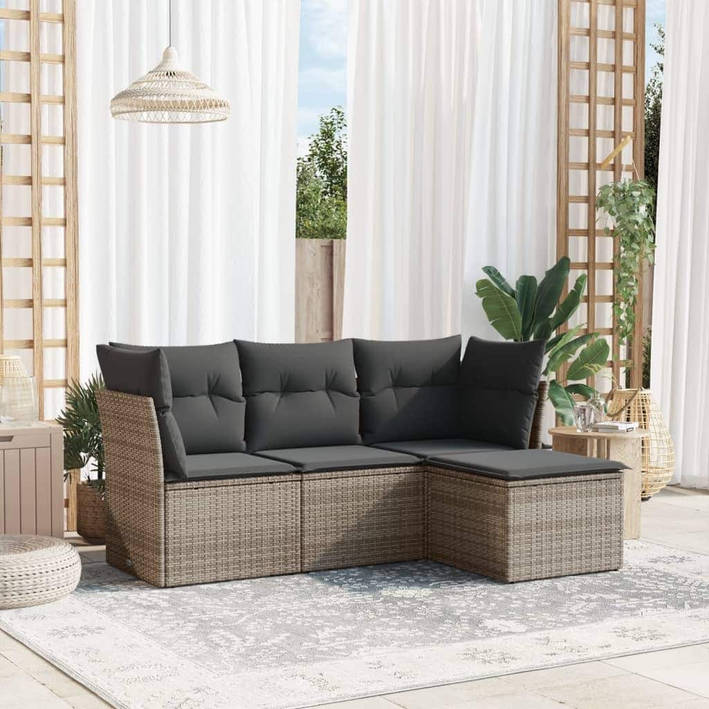 vidaXL Garden Sofa Set Gray - 21.7 x 21.7 x 14.6
