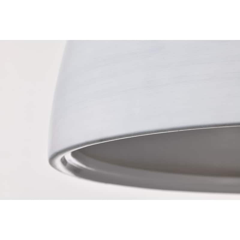 Collins 14 Inch Pendant with White Ceramic - Matte Black