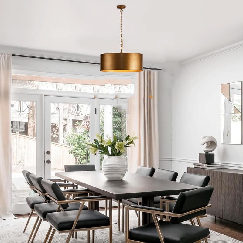 4 Light dining room light gold light bulb chandeliers metal pendant light