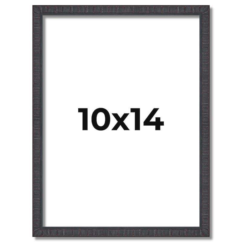 10x14 Frame Brown Solid Wood Picture Frame - Complete Modern Photo