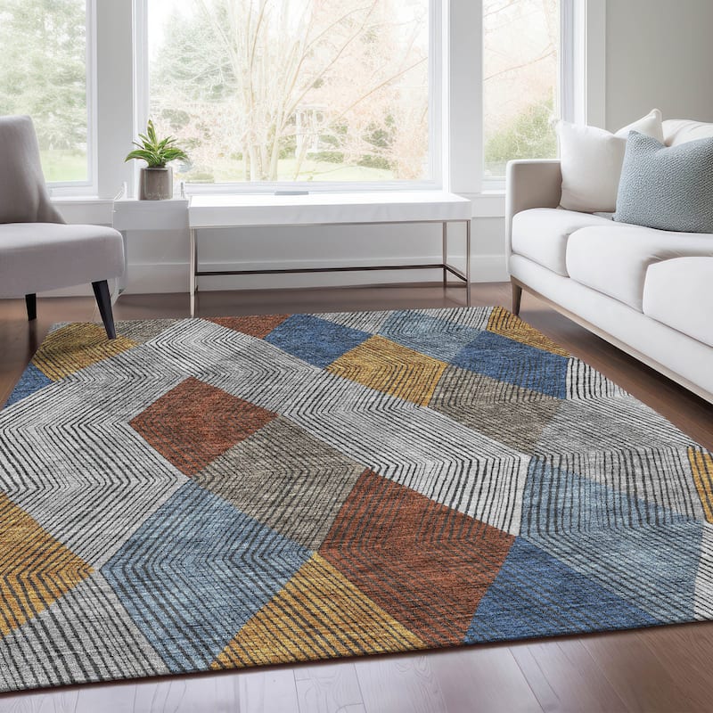 Premium Washable Super Soft Modern Fusion Mayfield Rug
