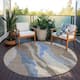Machine Washable Indoor/ Outdoor Abstract Contemporary Chantille Rug
